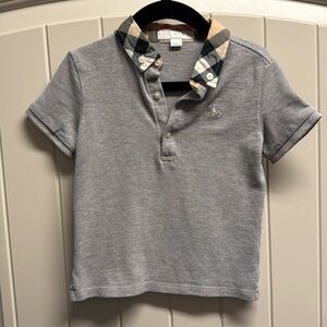 Grey Burberry collared shirt
